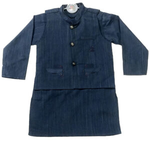 Boys Kurta with waist coat navy blue