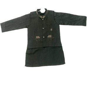 Boys Kurta with waist coat greenish gray